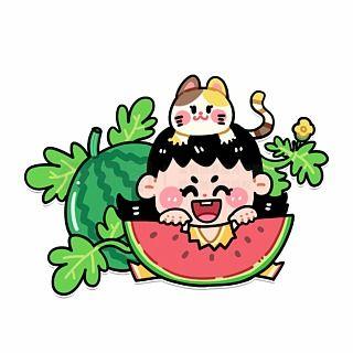宿舍吃瓜动漫图片,动漫美食图鉴